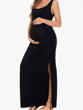 Smallshow Women's Split Long Maternity Dress
